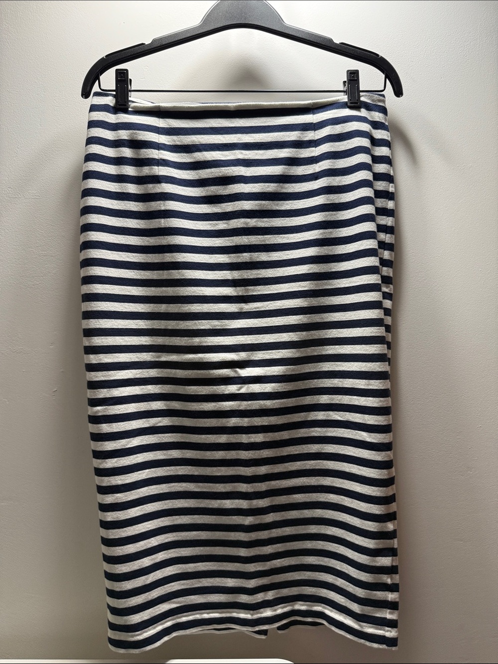 J. Crew Factory Navy and White Striped Pencil Skirt
